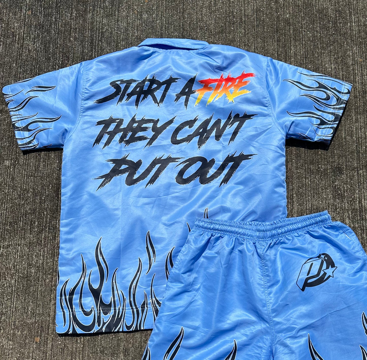 Peezy Flame Collar Shirt