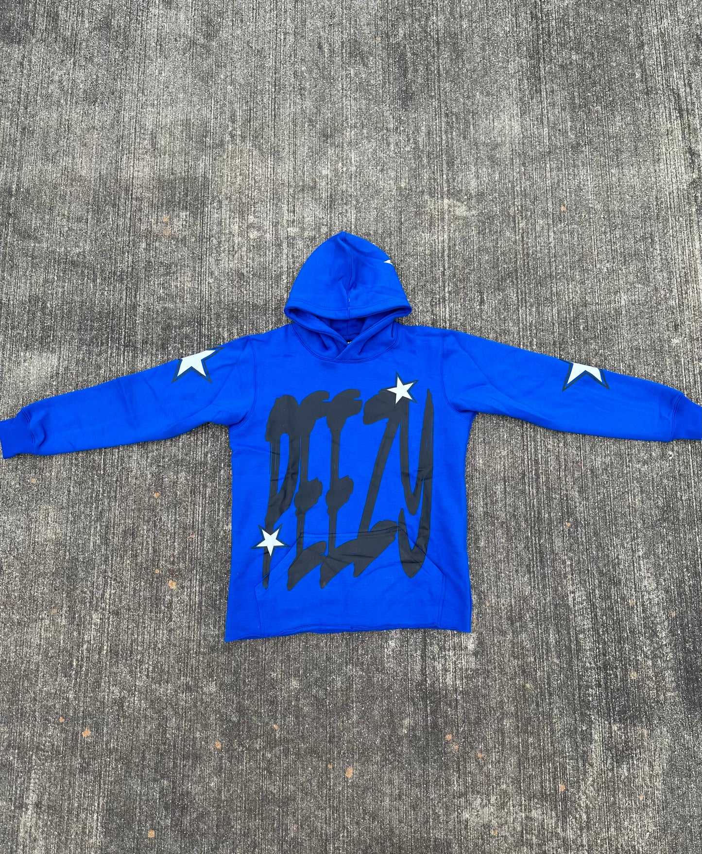 Blue 'PEEZY' Hoodie (Photo Reflective Stars)