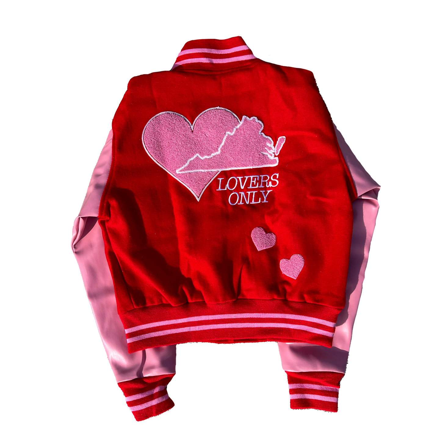 Womens ‘VA Lovers only’ Cropped Varsity Jacket (Oversized)