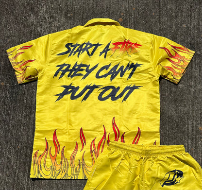 Peezy Flame Collar Shirt