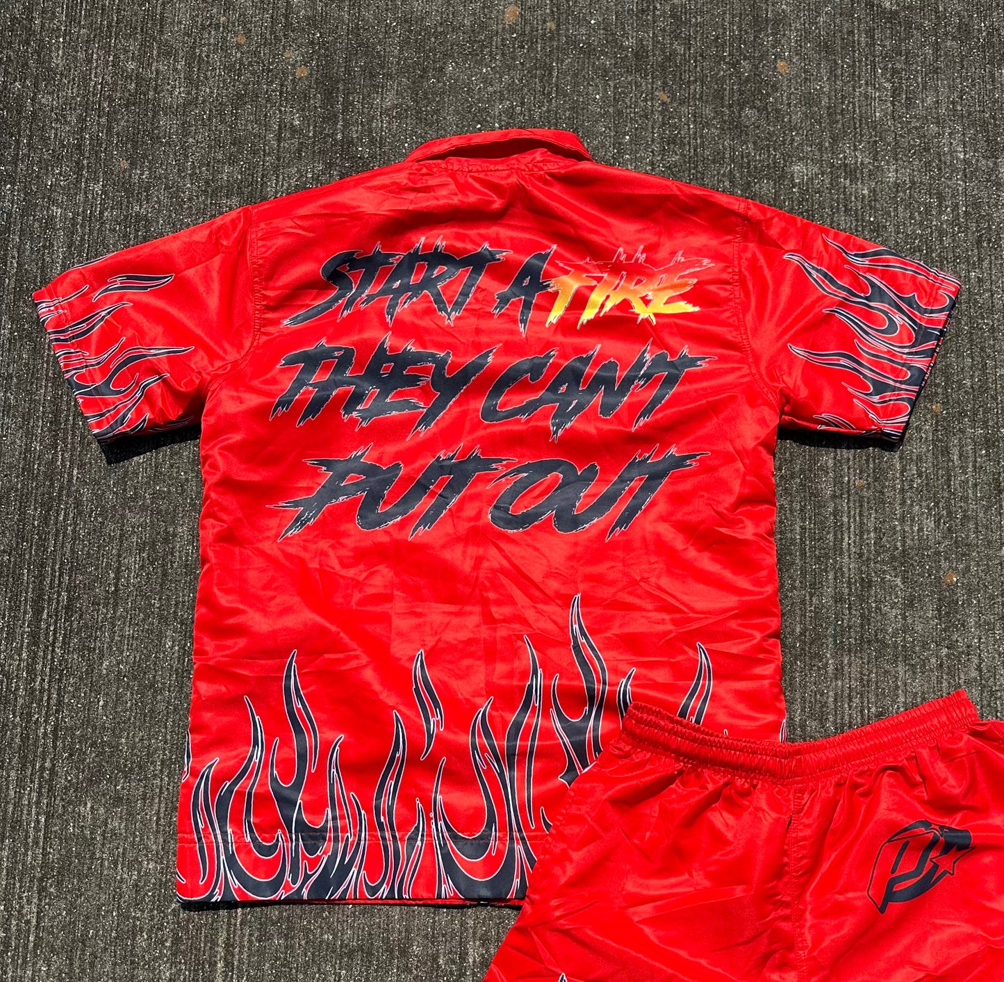 Peezy Flame Collar Shirt