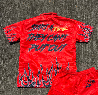 Peezy Flame Collar Shirt