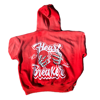 Red 'HeartBreaker' Oversized Hoodie