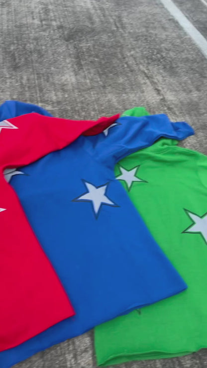 Green 'PEEZY' Hoodie (Photo Reflective Stars)