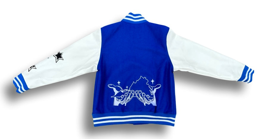 BLUE ‘VA’ VARSITY JACKET