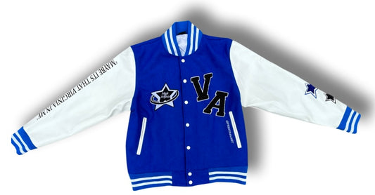 BLUE ‘VA’ VARSITY JACKET