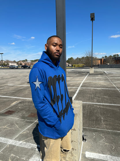 Blue 'PEEZY' Hoodie (Photo Reflective Stars)